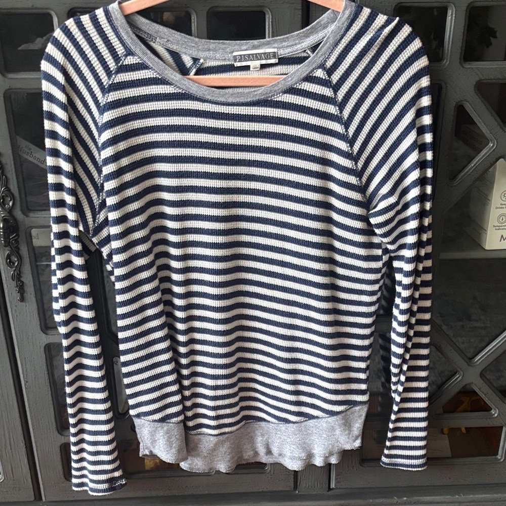 PJ Salvage Striped Long Sleeve Top